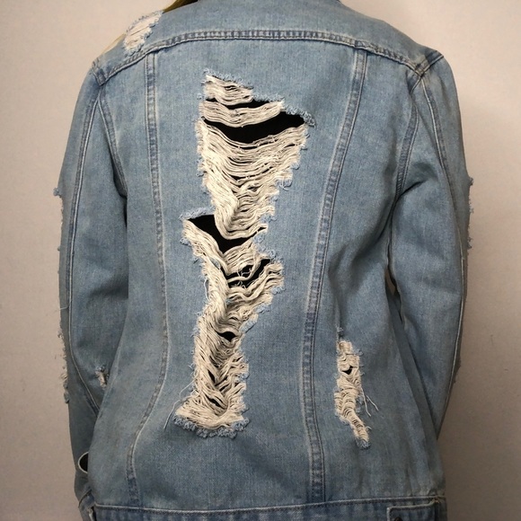 Distressed Denim Jacket - Picture 4 of 7
